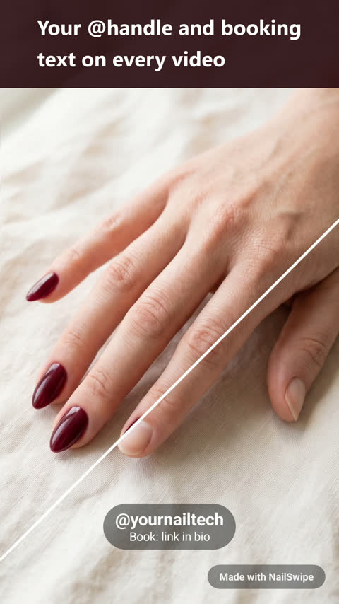 Swipe reveal on nails